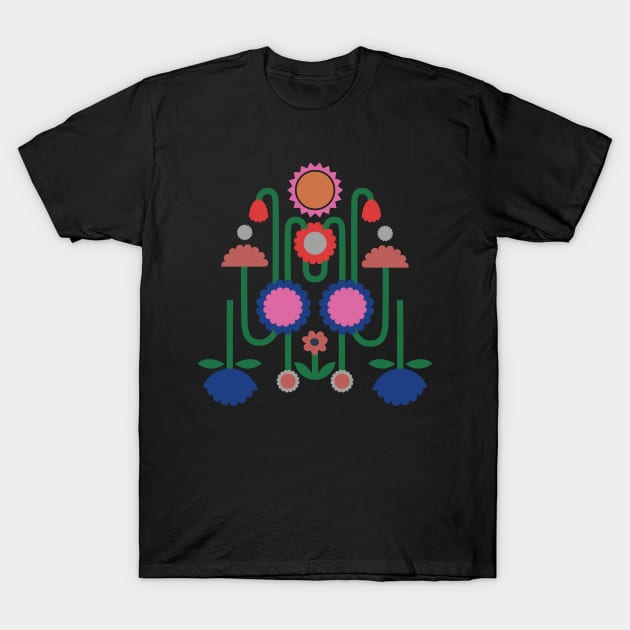 Colorful summer time flowers for nature lovers traveling hiking camping T-Shirt by sugarcloudlb-studio